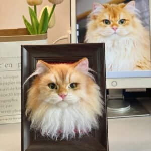 Custom Wool felt pet 3D photo frame portrait